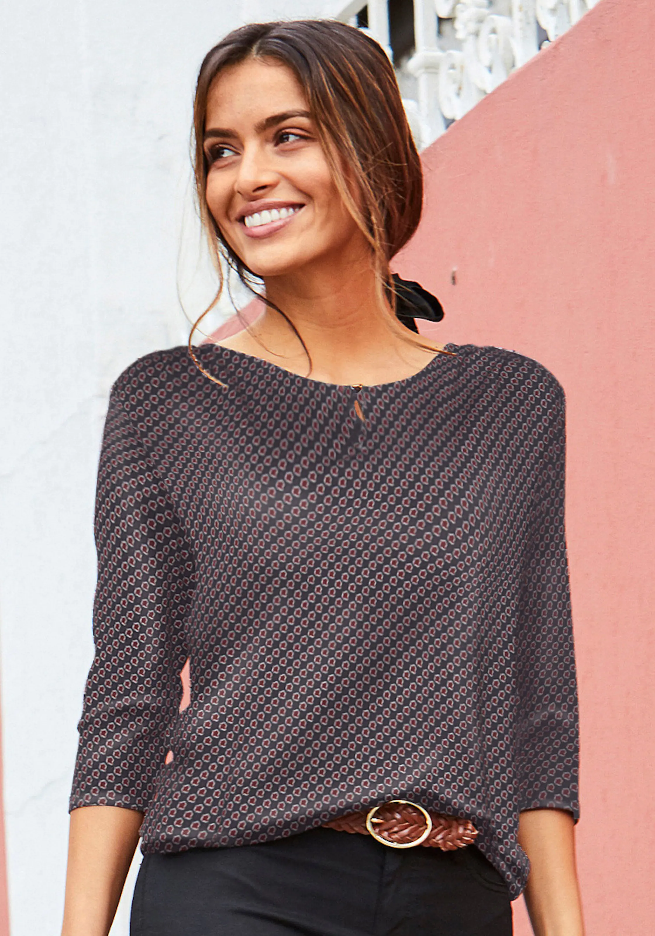Vivance 3/4-Arm-Shirt in navy