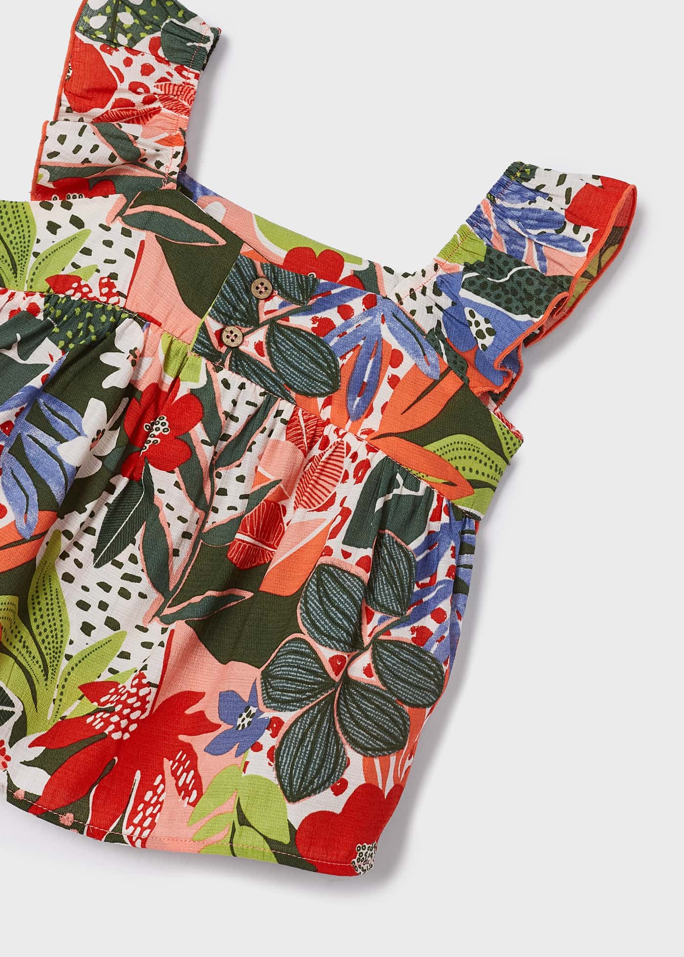 Blusa estampada sem mangas para meninas
