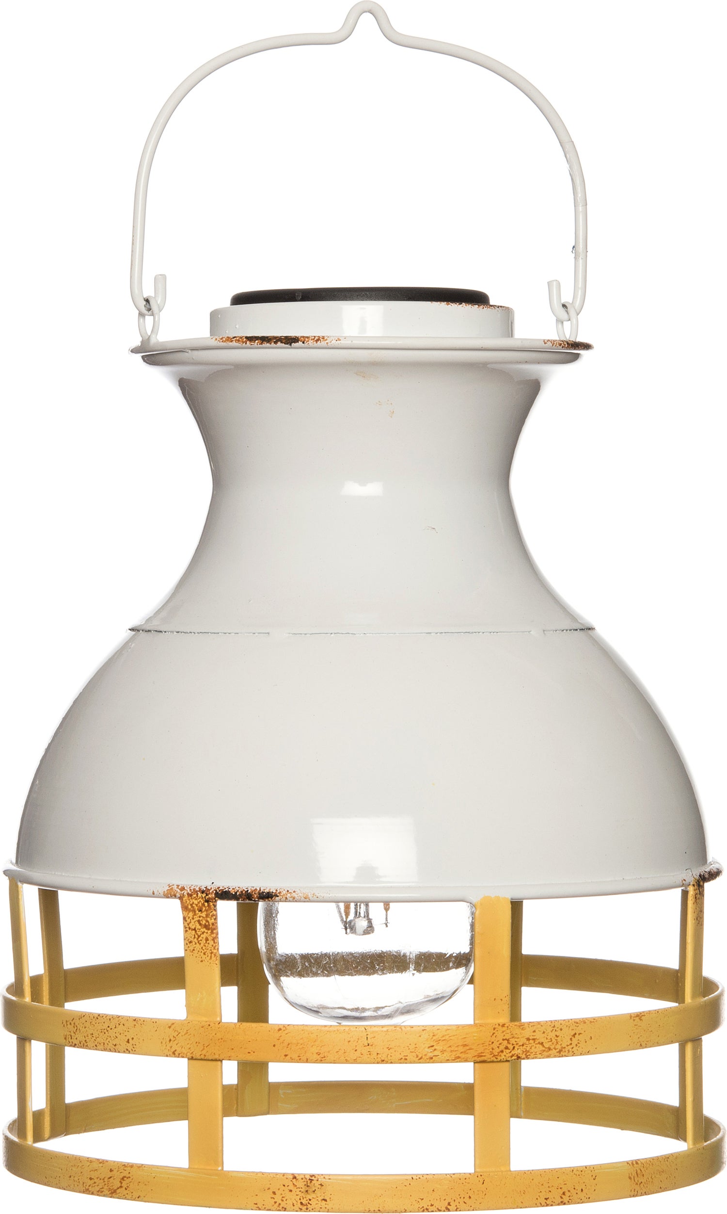 Intratuin solar hanglamp wit / geel 20,5 x 20,5 x 25 cm