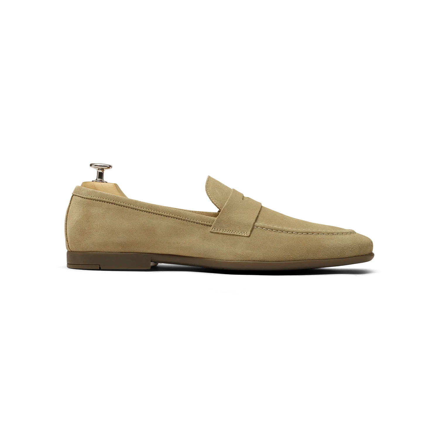 Marty-Mocassin en veau velours beige