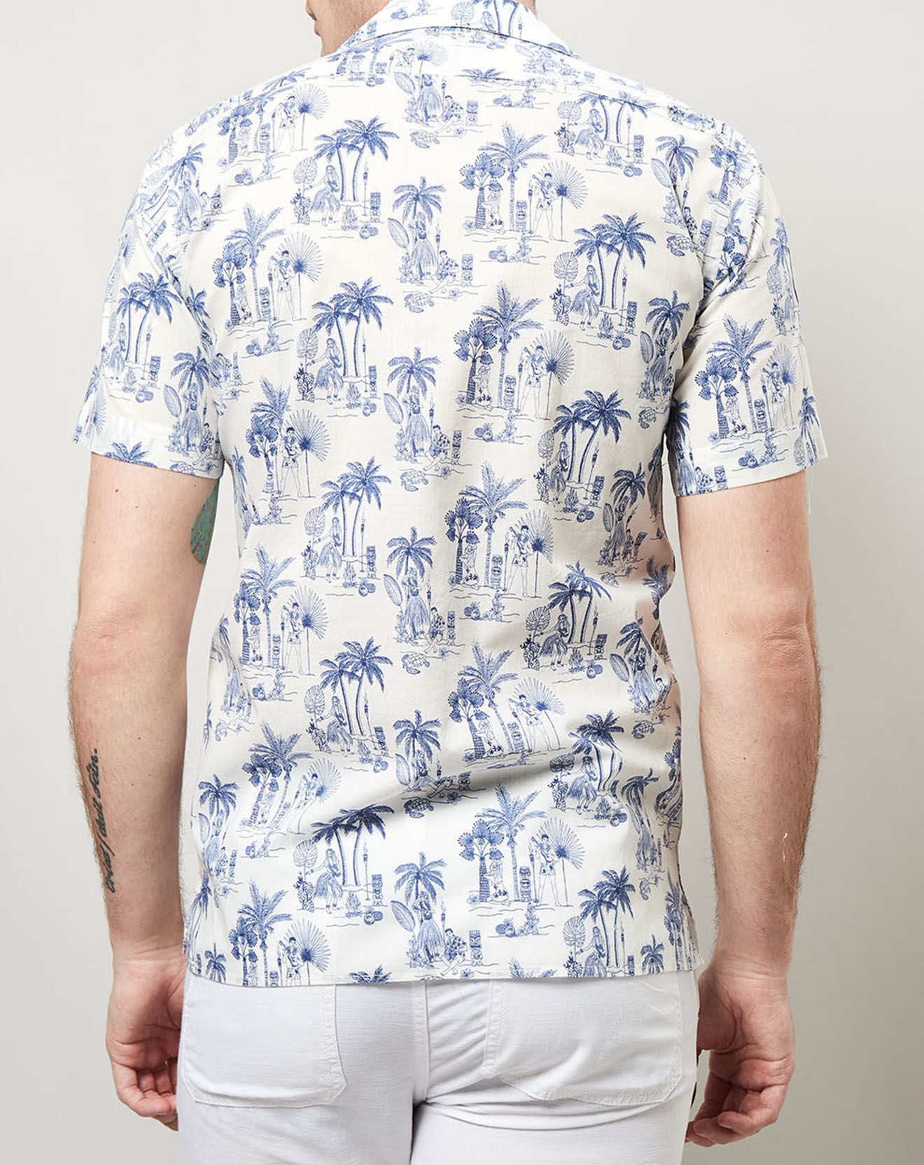 Hartford Chemise slim imprimée Slam bleue