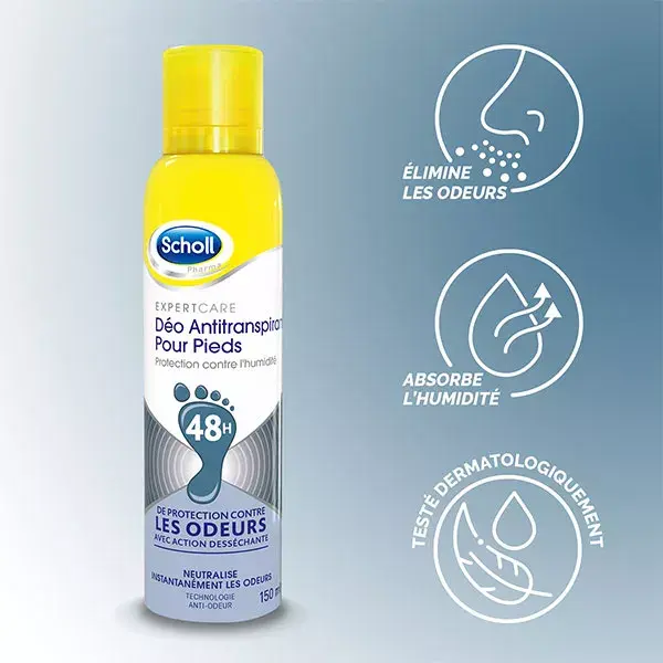 Desodorante Antitranspirante para os Pés Scholl Expert Care 48h 150ml