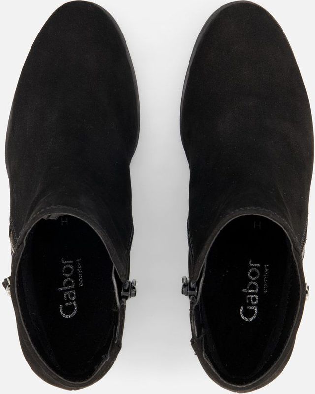 Gabor - Enkellaarsjes - Zwart - Nubuck