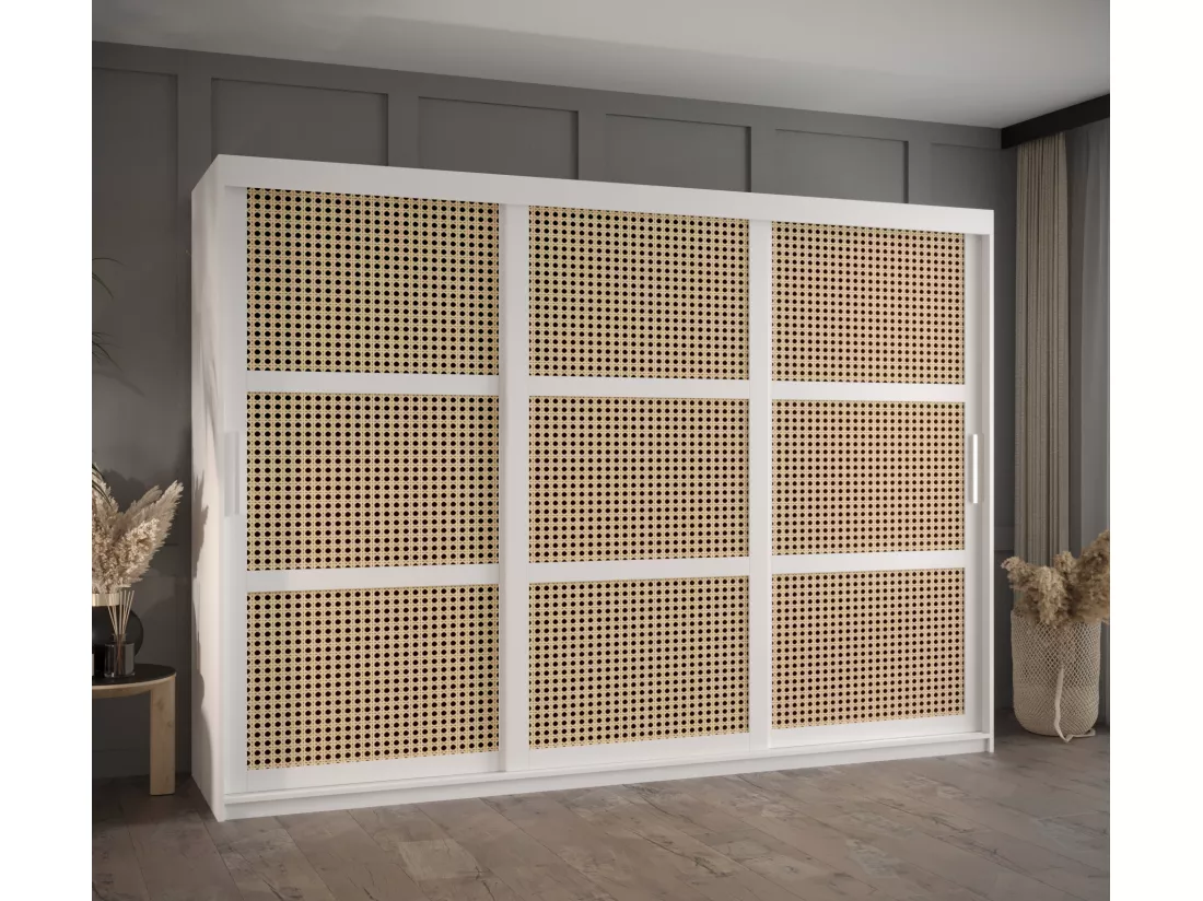 ARMOIRE PLECIONKA À PORTES COULISSANTES 200/250/62 3 Portes (blanc)