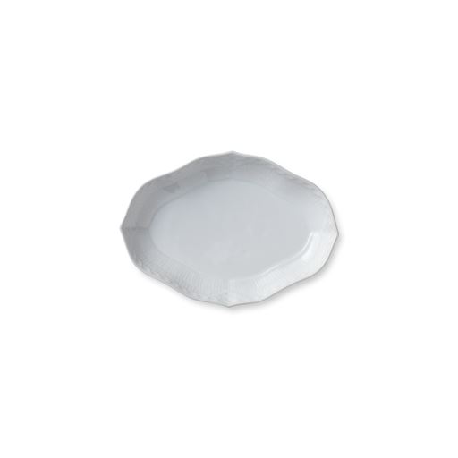 Royal Copenhagen Hvid Halvblonde Serveringsfad, 16x22 cm