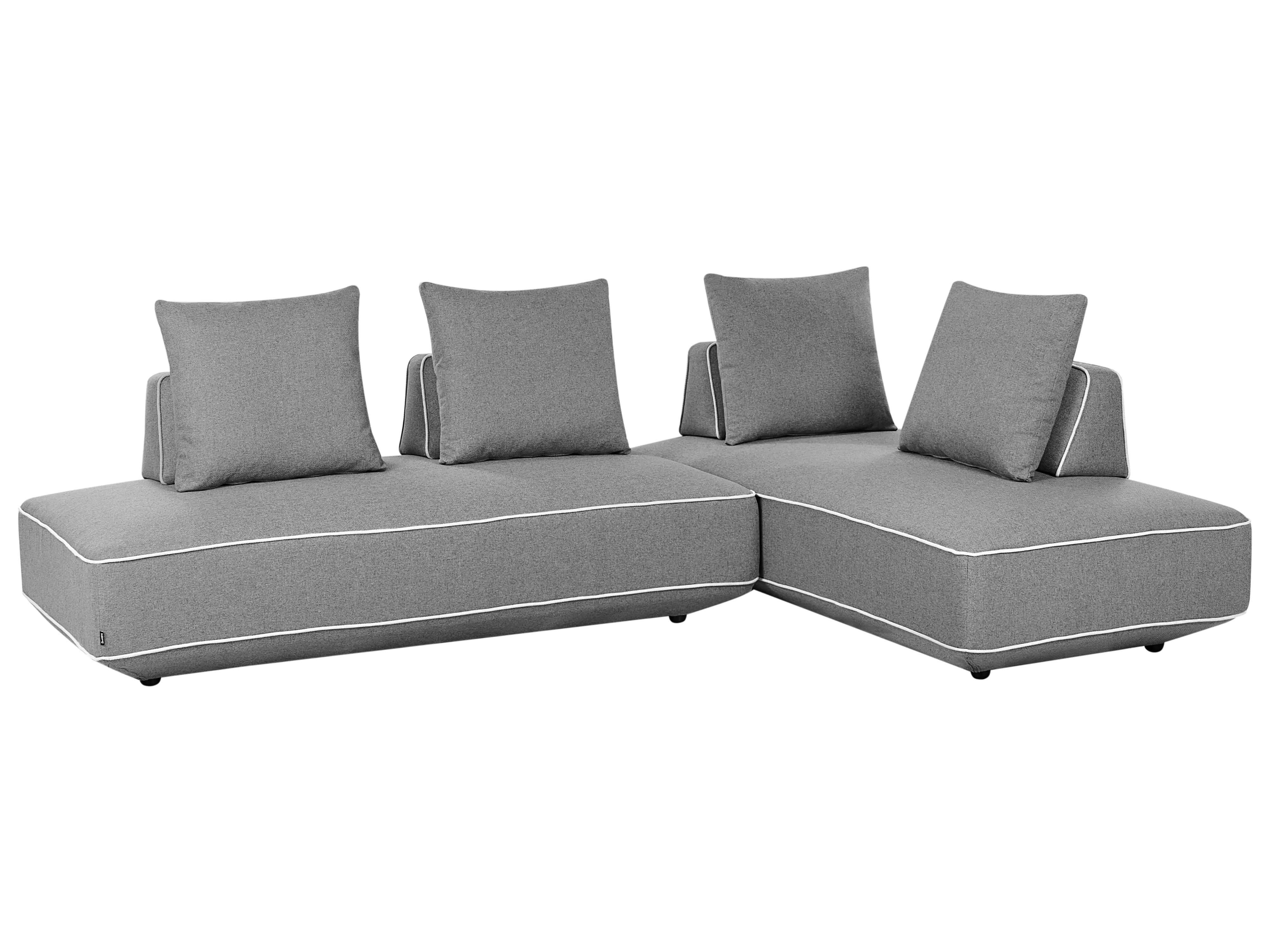 Chaise longue SEILLANS Stof Grijs