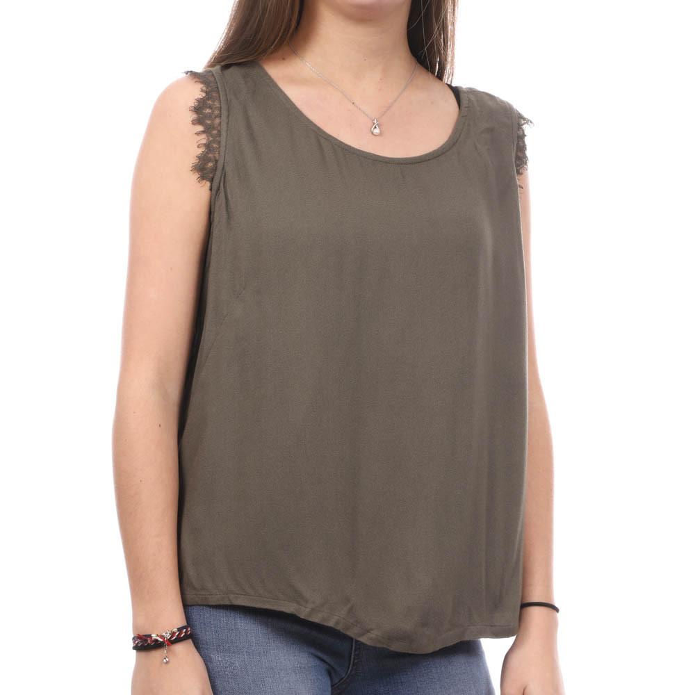 Teddy Smith Top Kaki Femme Teddy Smith Oriane