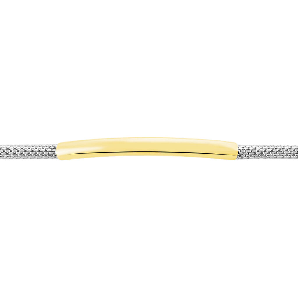 Bracelet Aedan Maille Popcorn Acier Bicolore