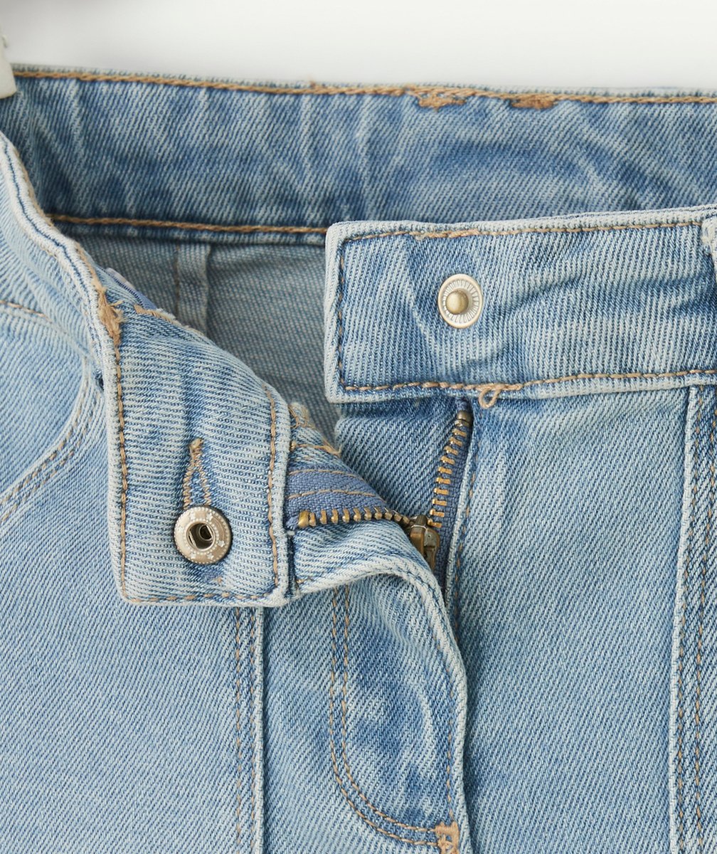 pantalon wideleg cargo fille en denim low impact