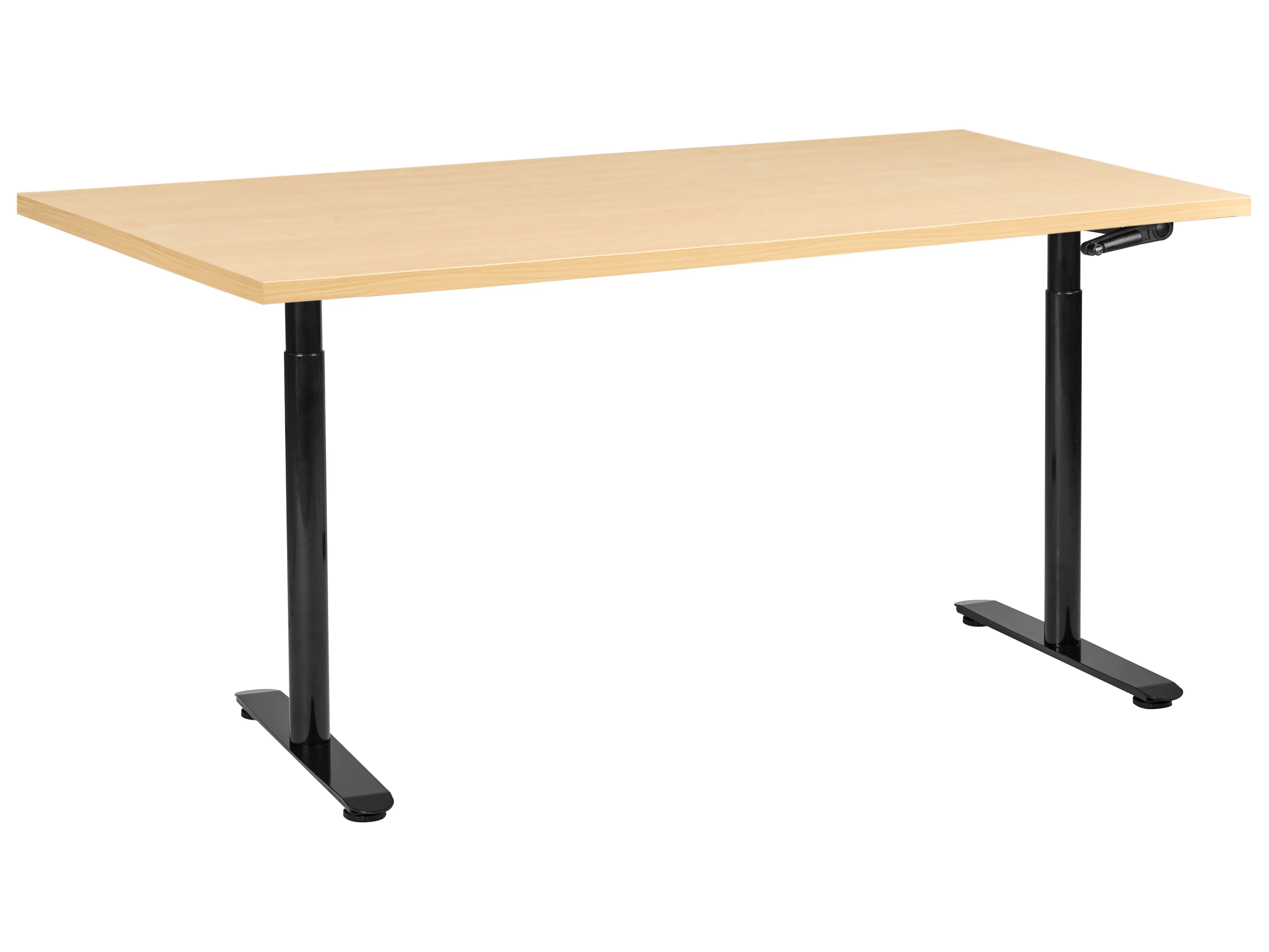 Handmatig verstelbaar sta-bureau DESTINAS Zwart/lichtbruin 160 cm 72 cm