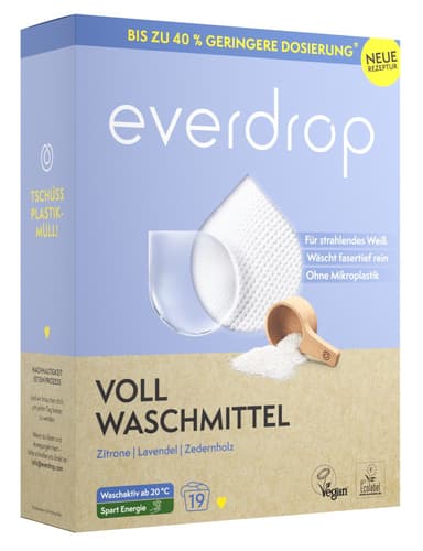 everdrop Vollwaschmittel Faltschachtel (19WL)