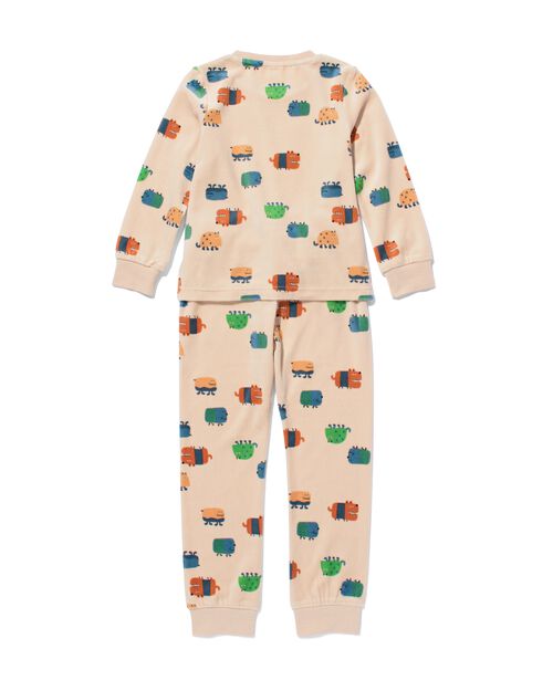 pyjama en velours avec animaux pour enfant beige