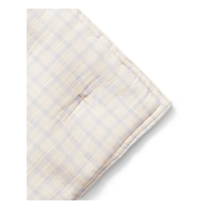 garbo&friends Couverture Gingham Sky | Bleu ciel
