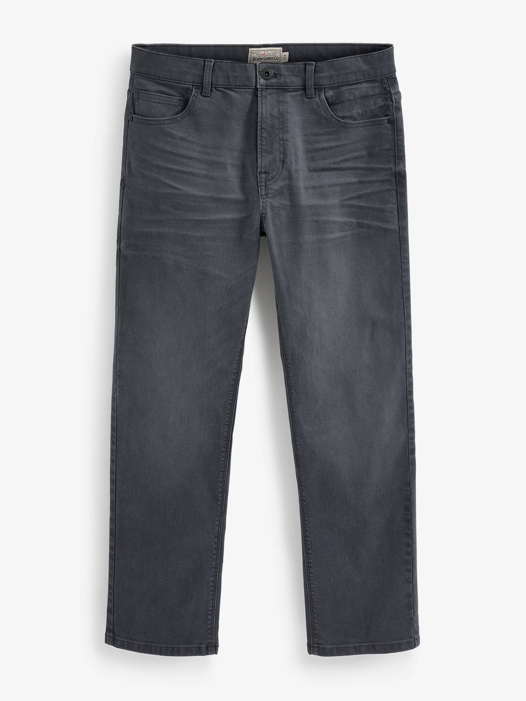 Antracietgrijs - Rechte, klassieke jeans met stretch