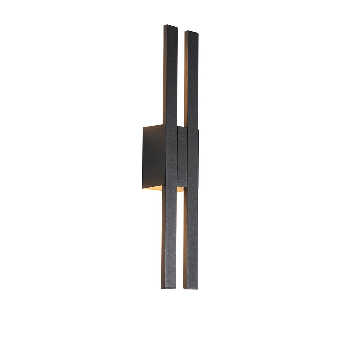 Moderne buiten wandlamp zwart incl. LED 2-lichts IP54 - Jamal