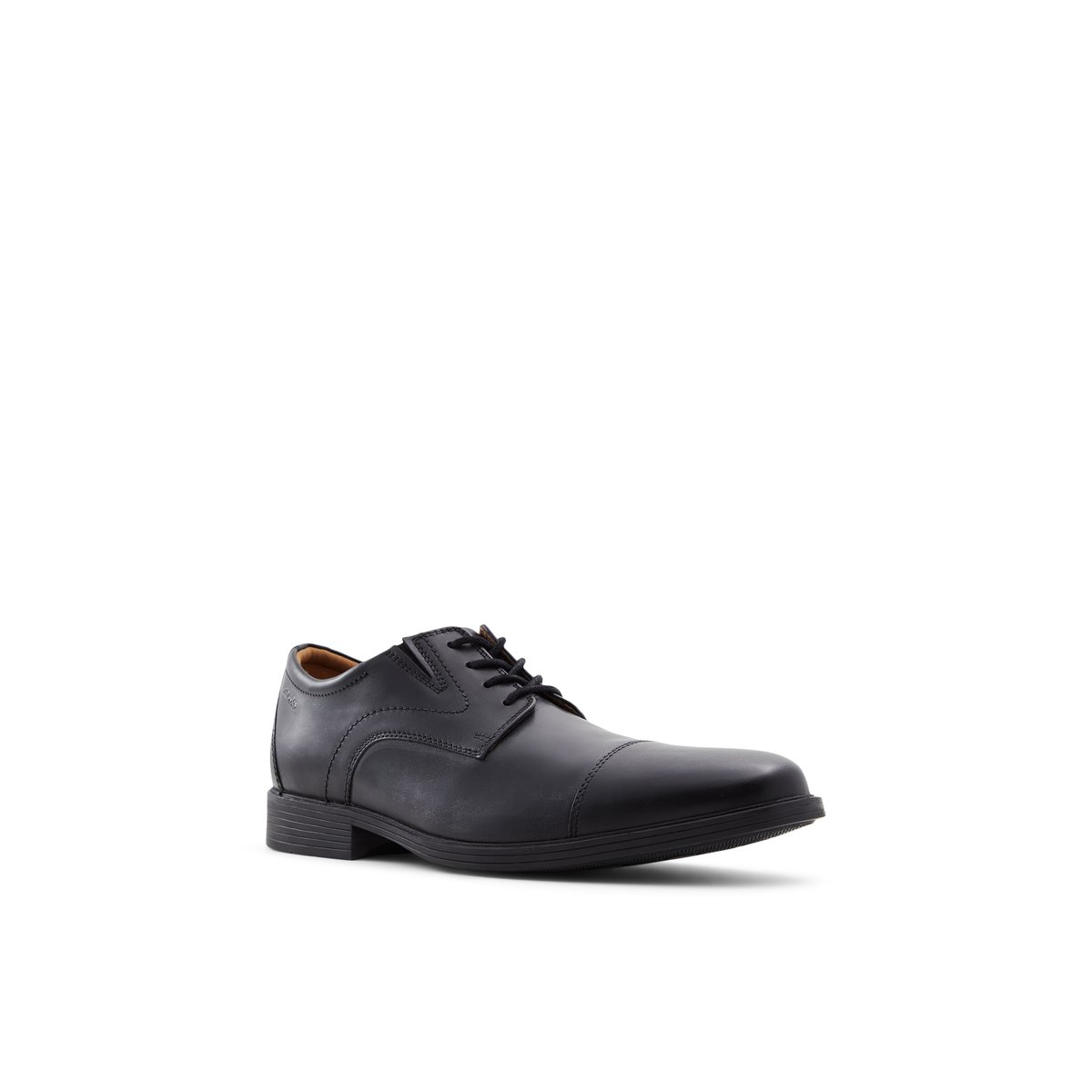 CLARKS-Whidon_cap-w-Avec lacets - Talon plat - Noir