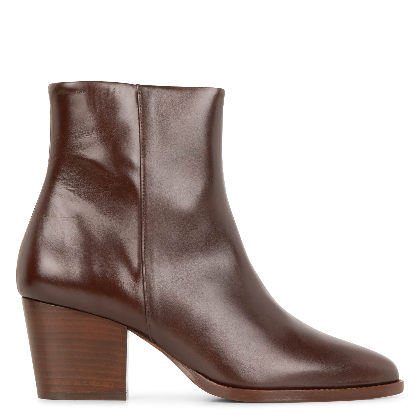N°700 - Bottines à talons en cuir | Marron