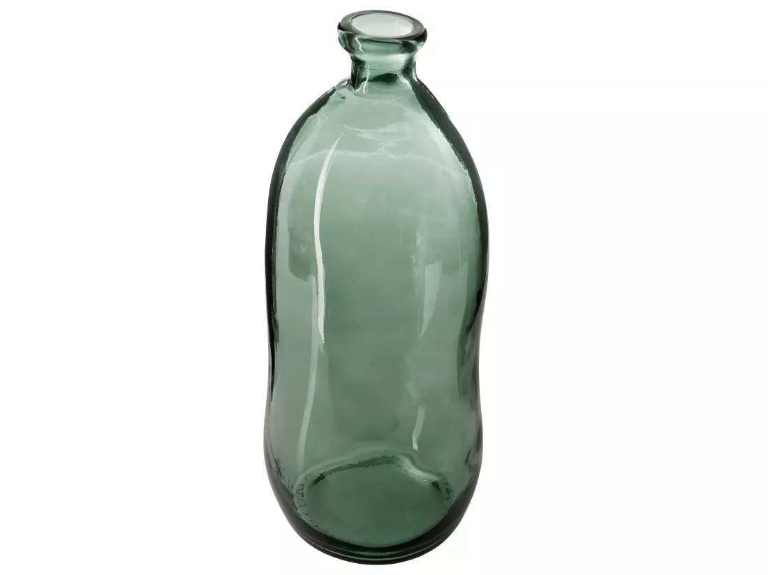 Vase bouteille en Verre recyclé Vert kaki H 73 cm