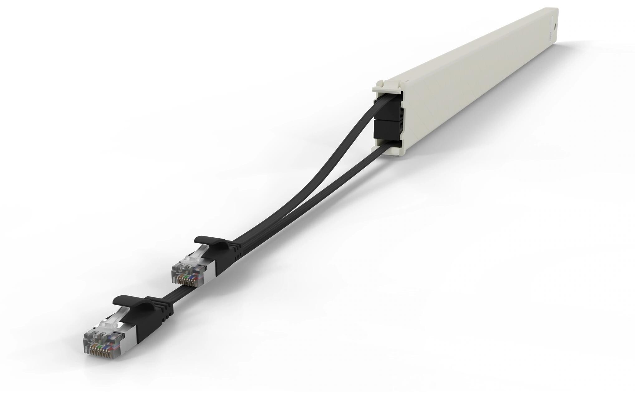 patchbox.one / Cassette / 46RU / Cat 6A, STP, 2.5 m, SchwarzAll-in-One Lösung für Ordnung im Netzwerkschrank