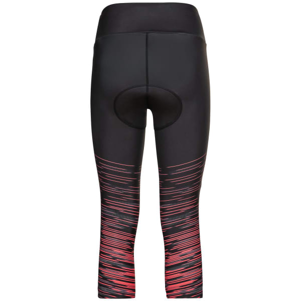 Cuissard vélo ODLO TIGHTS 3/4 ZEROWEIGHT PRINT WINETASTING BLACK