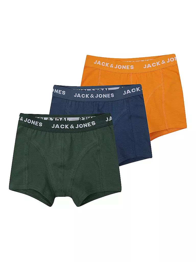 JACK & JONES Jungen Pants 3-er Pkg. JACKEX dark green/dark cheddar - ensign bl dunkelgrün