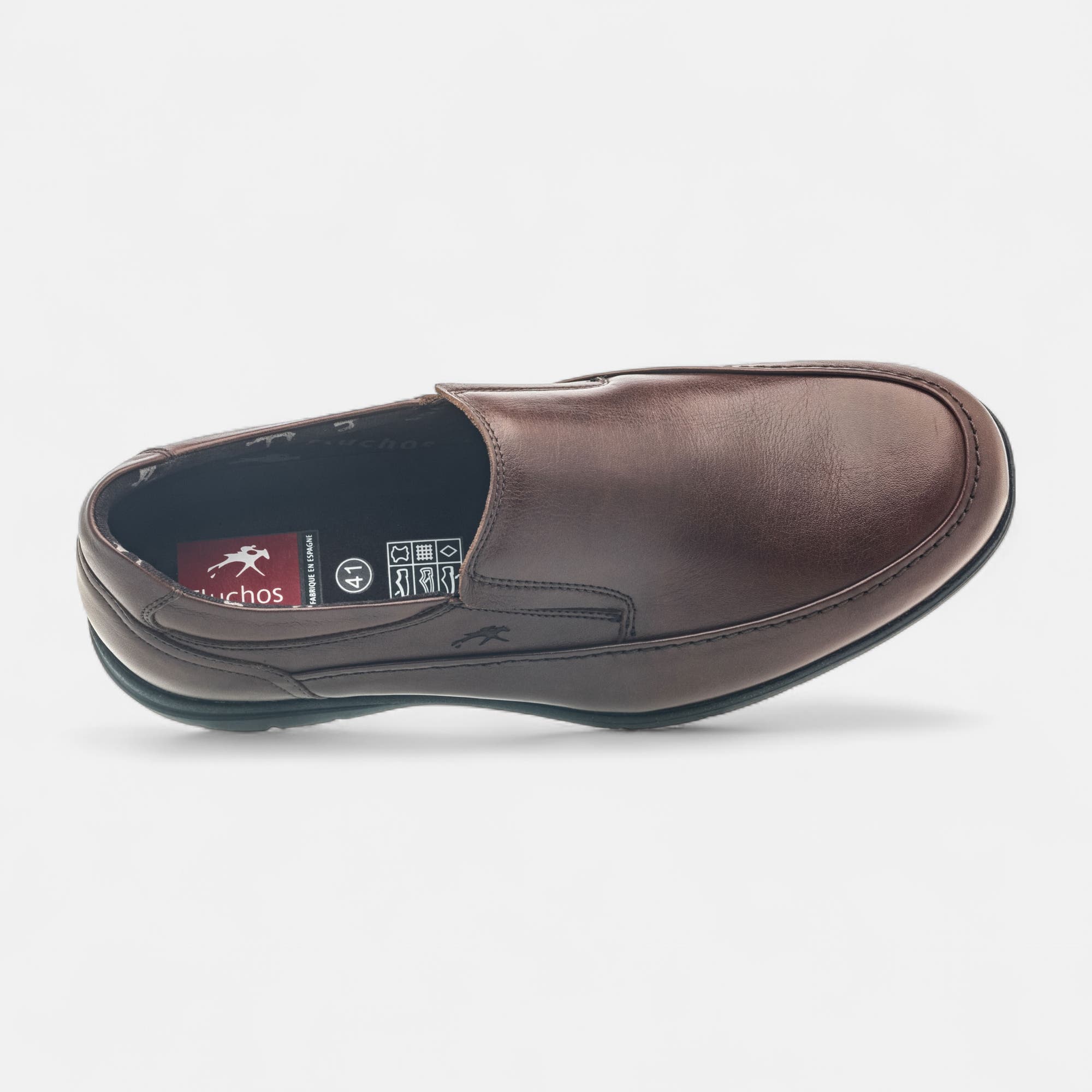 Mocassins pieds sensibles Homme en cuir marron