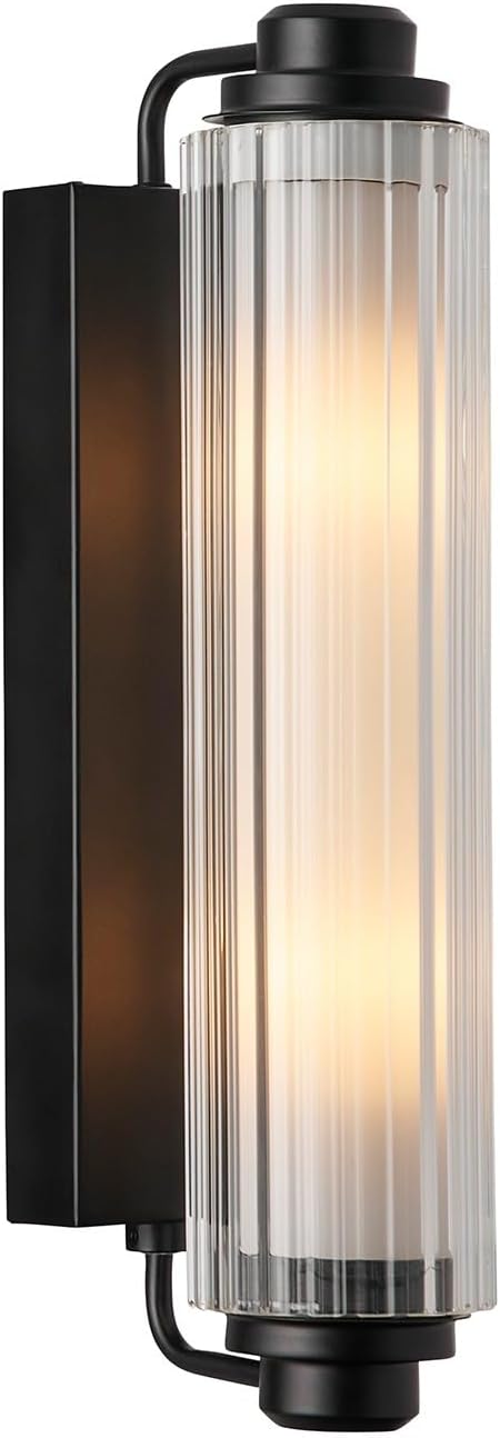 Wandleuchte Nimal Double in Schwarz E14 2-flammig IP44