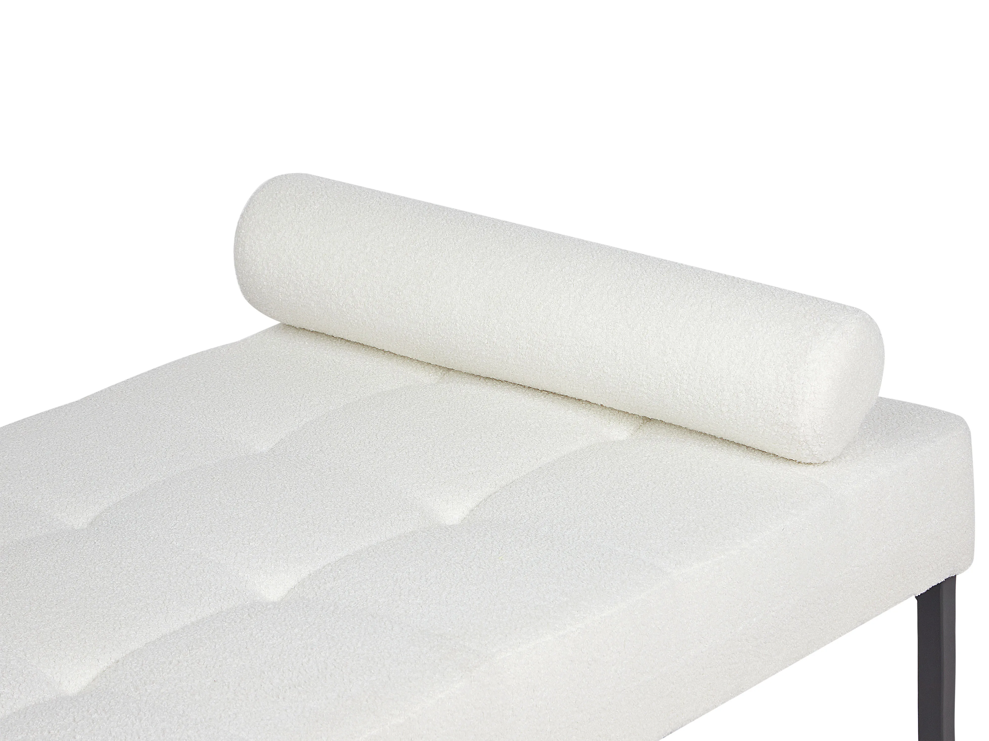 Chaise longue CHINON Bouclé Wit