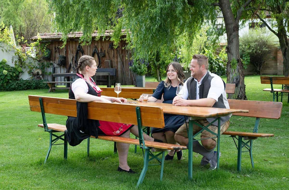Urlaub mit Freunden im Weinfass Grub an der March