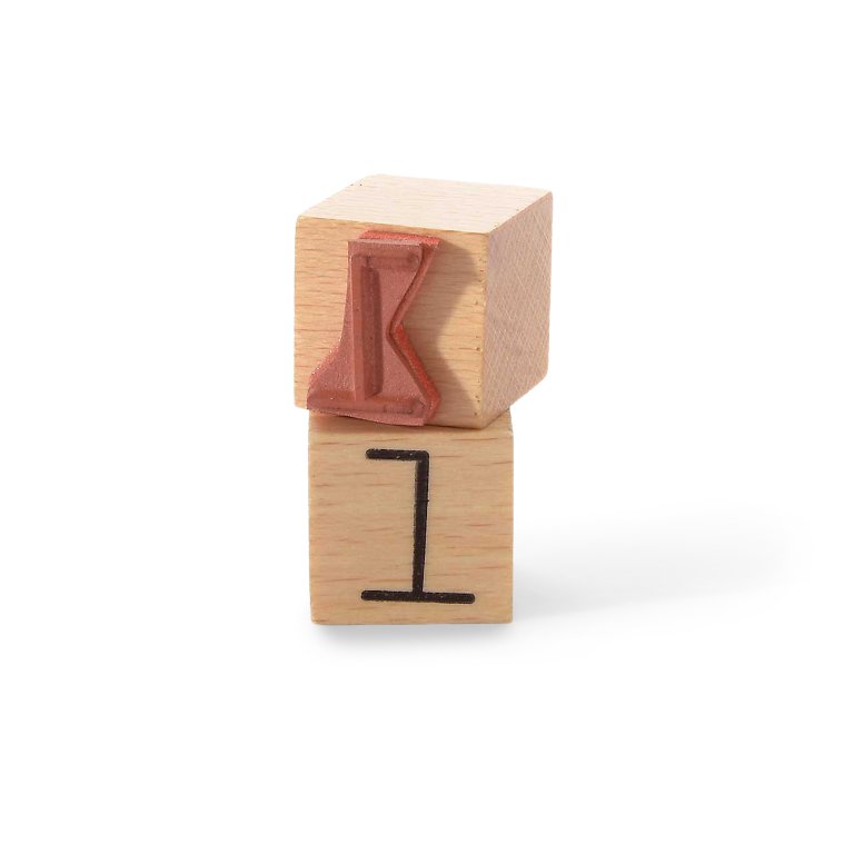 Motivstempel aus Holz, Ziffer