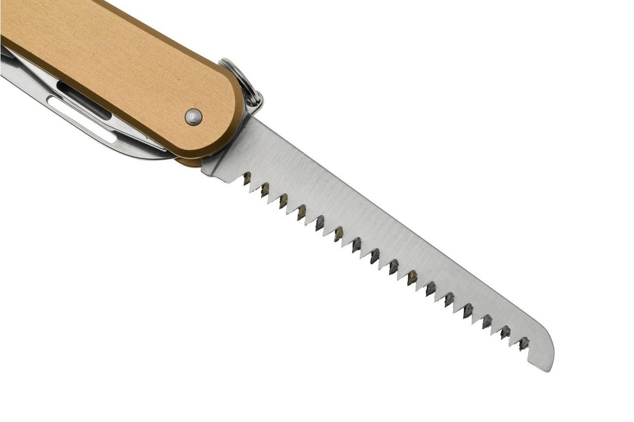 Fox Vulpis KA-VP130-S4BR, 4 Tools, Aluminium Bronze, Zwitsers zakmes, Knivesandtools Exclusive