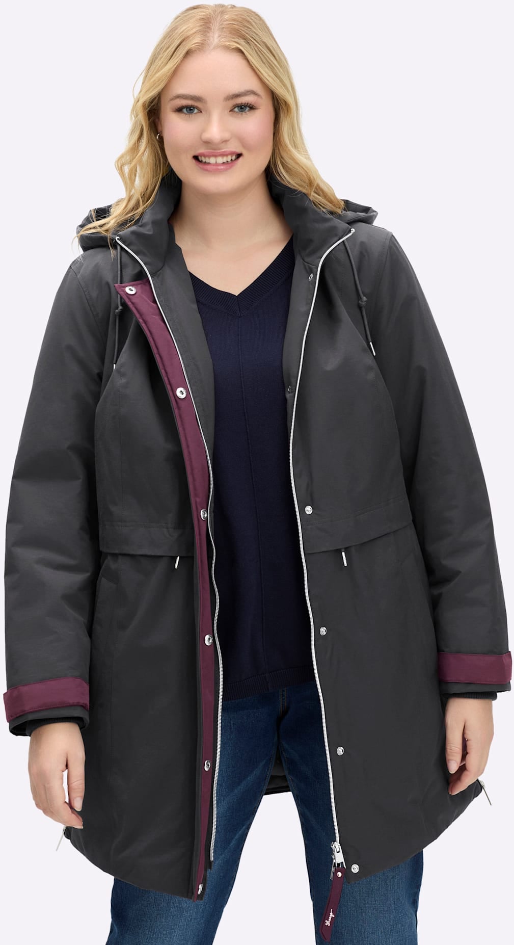 Sheego Langjacke mitKapuze