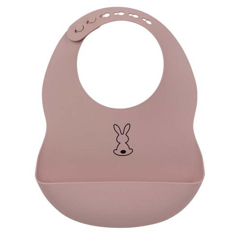 Bavoir en silicone Vieux Rose Lapidou - NATTOU