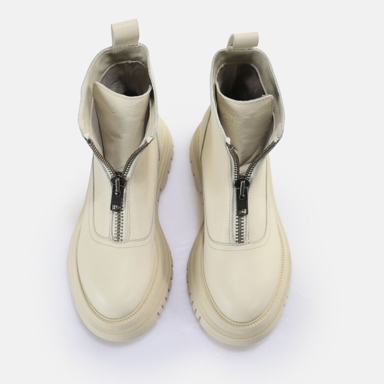 Shade Zip MID Bottines, crème