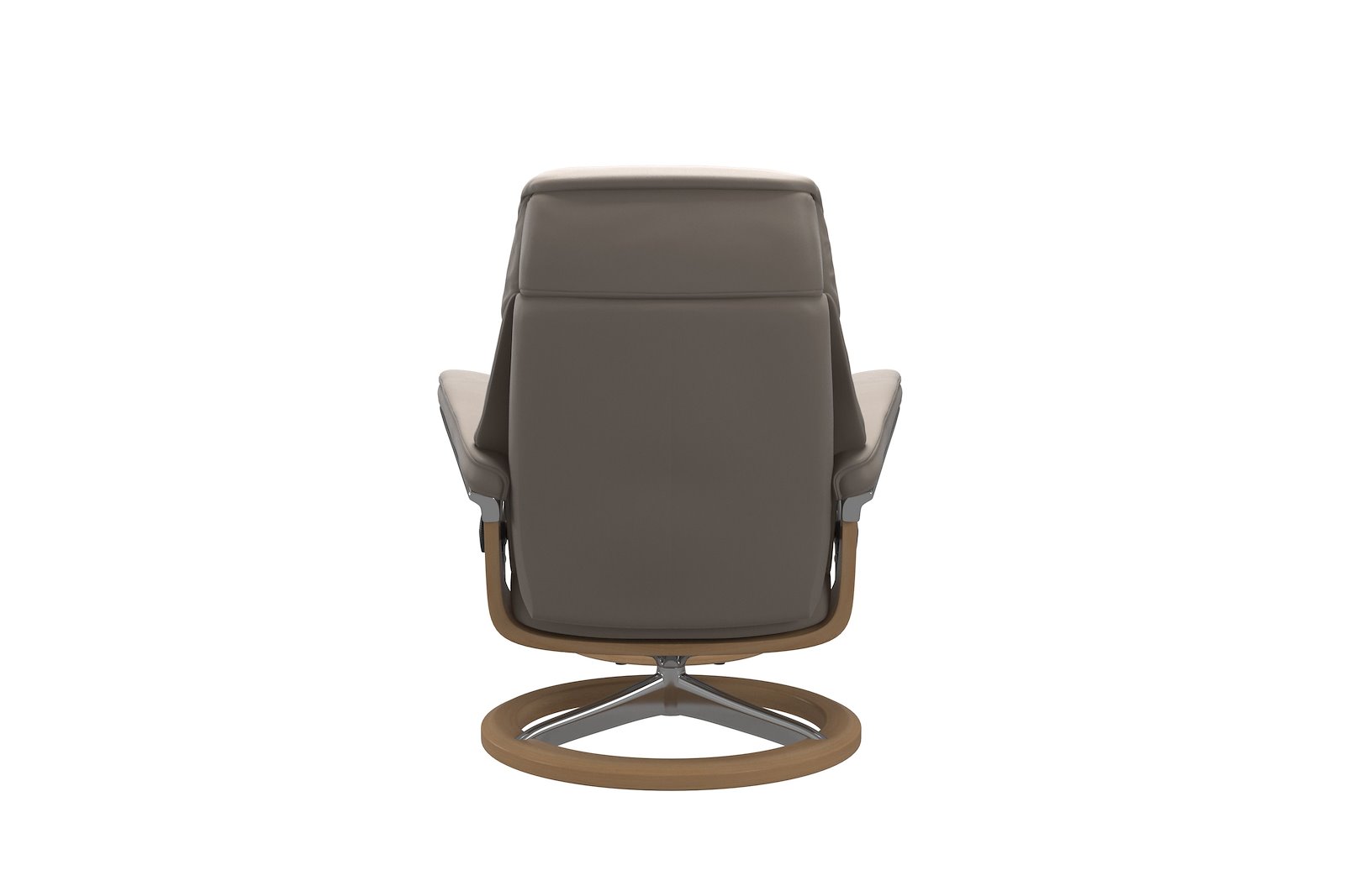 Ruby lenestol med krakk Hud Paloma Dark Mushroom - Signature Chrome - Eik