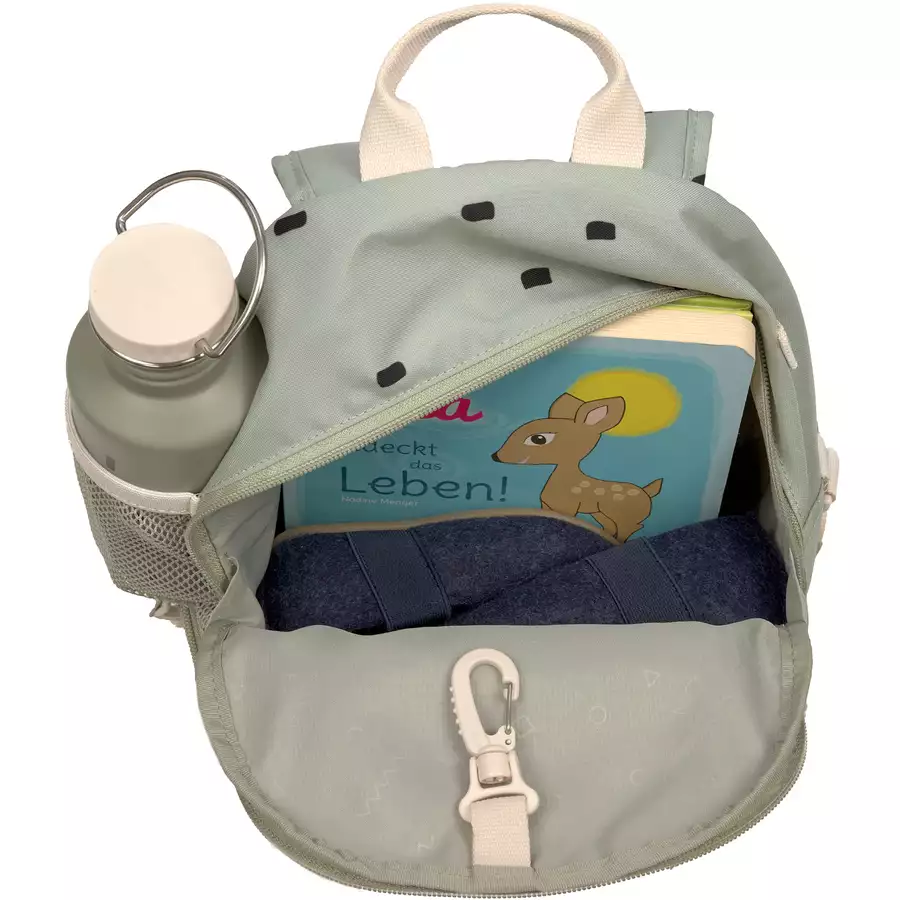 LÄSSIG Mini Backpack, Happy Prints, light olive