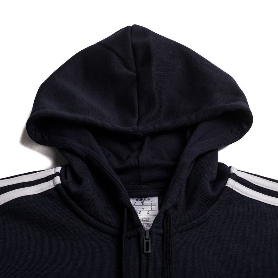 adidas Sweat à Capuche 3-Stripes Essentials - Bleu Marine/Blanc