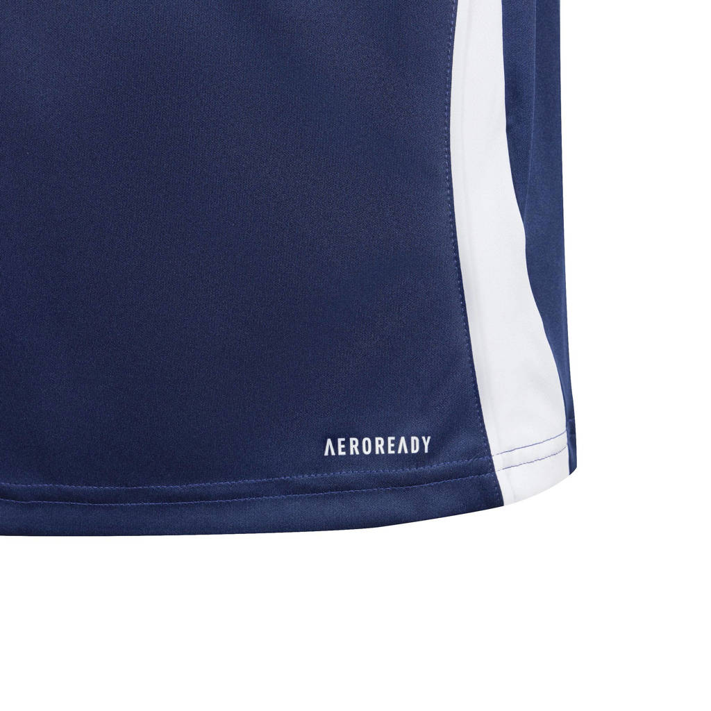 adidas Junior voetbalshirt Tiro donkerblauw/wit