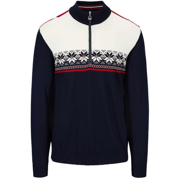 Pull DALE OF NORWAY LIBERG M SWEATER NAVY OFFWHITE RASPBERRY
