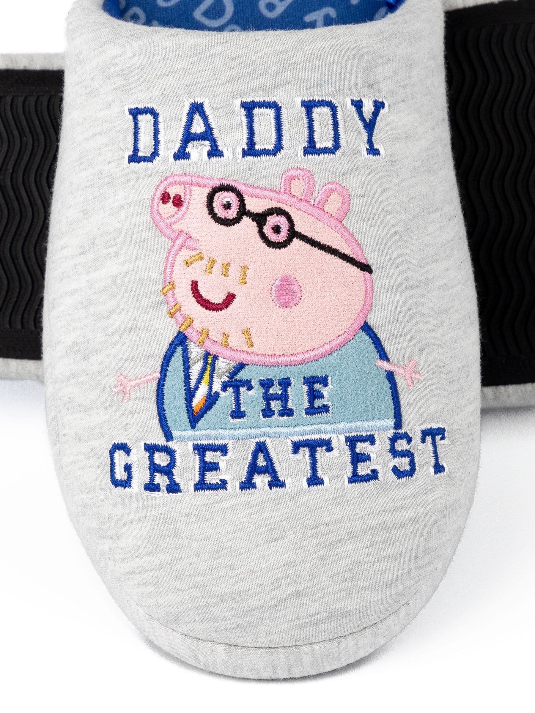 Grijs met Daddy Pig - Vanilla Underground Mr Men Mr Lazy pantoffels