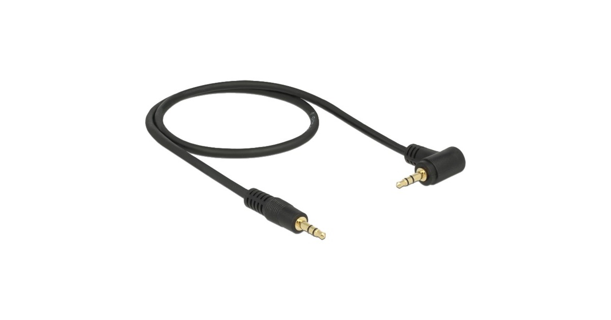 DeLOCK3,5 mm male > 3.5 mm male kabel  (Zwart, 1 meter)