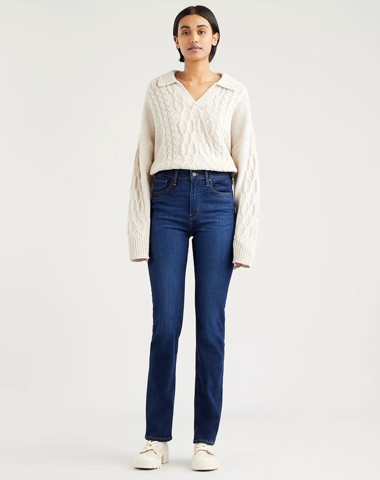 Levi's® Jean righ rise straight 724 bleu