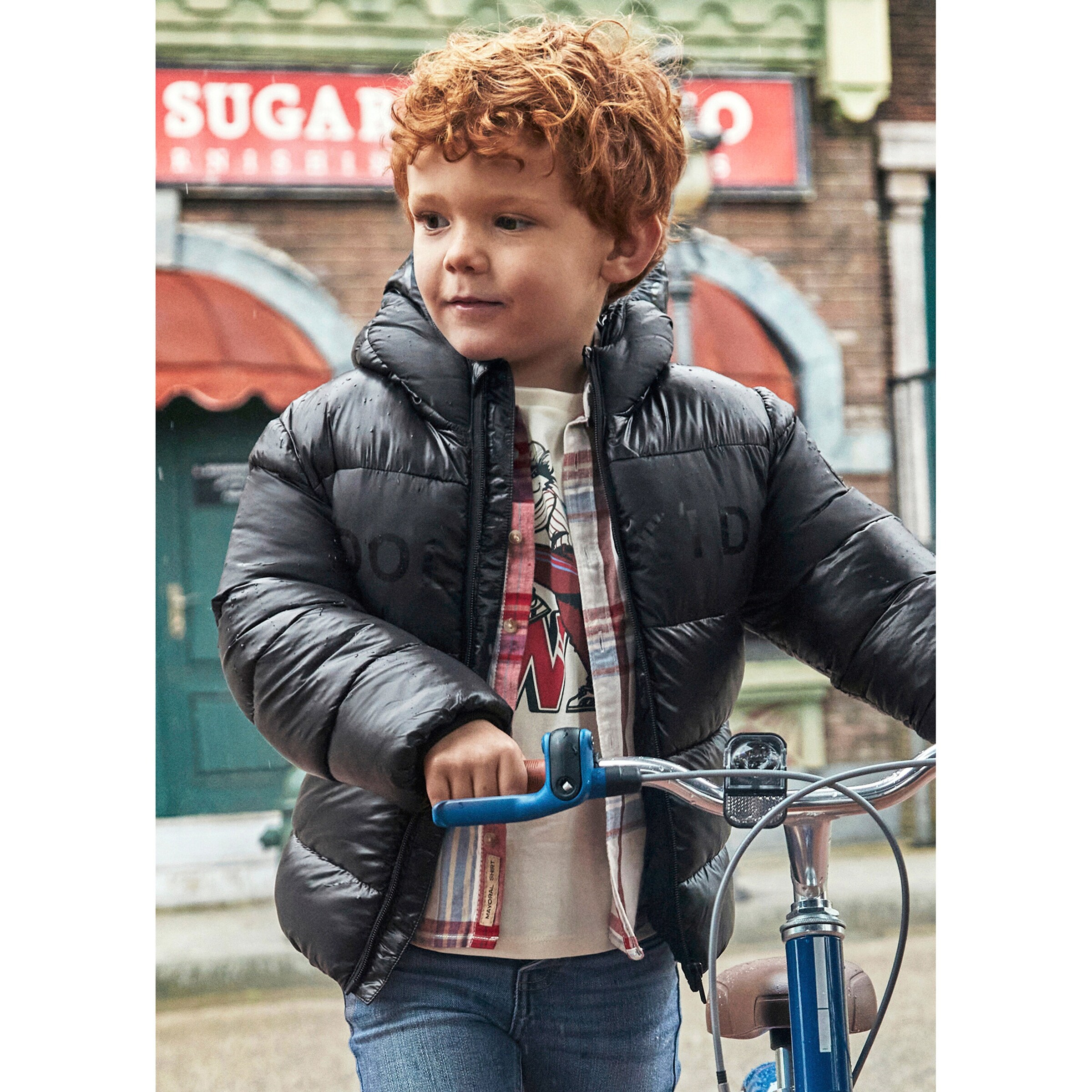 Mayoral Steppjacke mit Kapuze Cool Kids schwarz