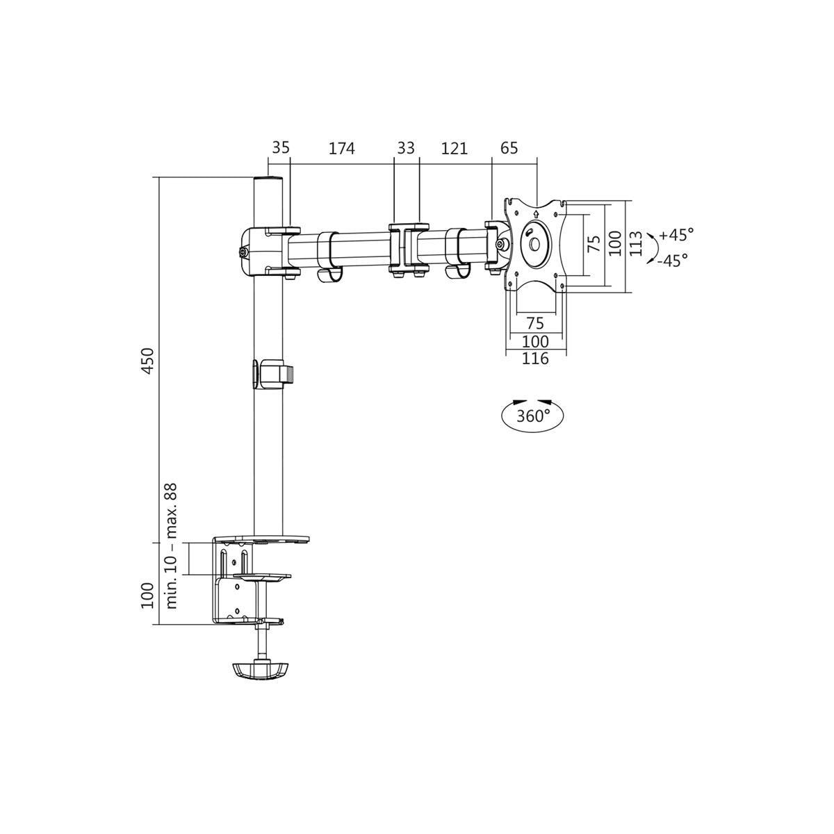 LogiLink Monitorarm 13-27