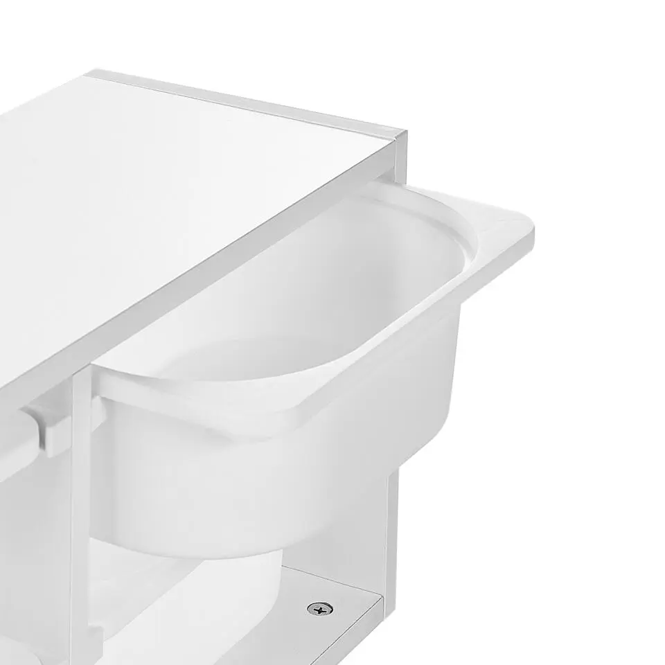 TOBIN - Wandplank met 6 dozen - Wit - Vezelplaat