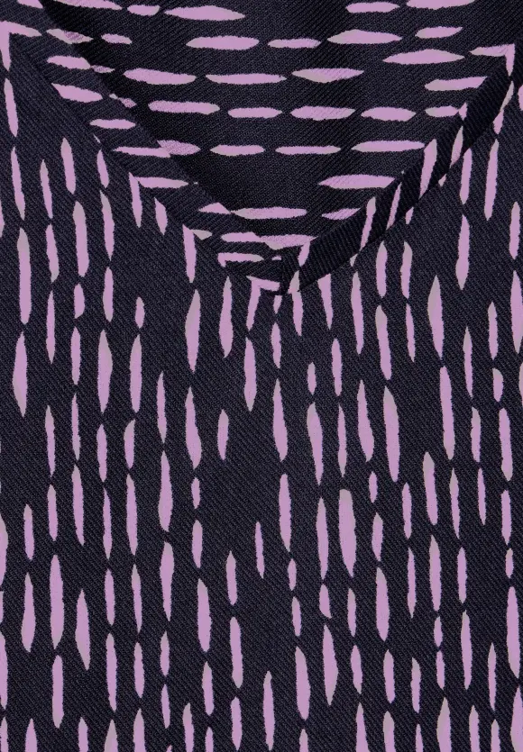 Bluse mit Minimalprint - universal blue