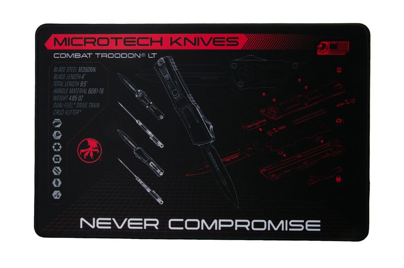 Microtech Combat Troodon Black MAT-CT, presentatiemat