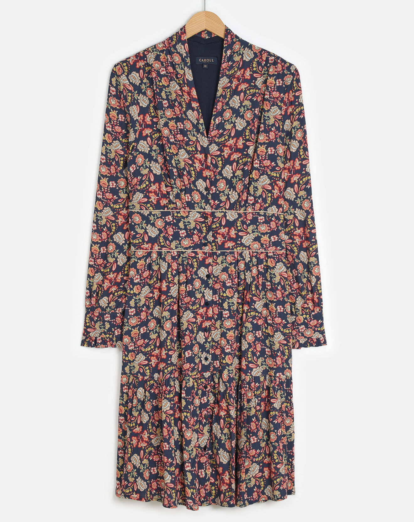Caroll Robe Livia bleu marine