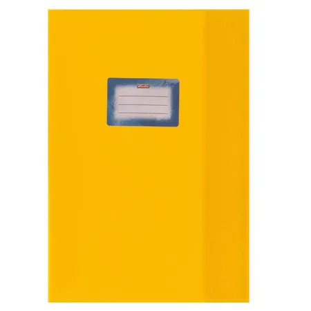 Herlitz Heftumschläge Baststruktur DIN A4, gelb, 5 Stück