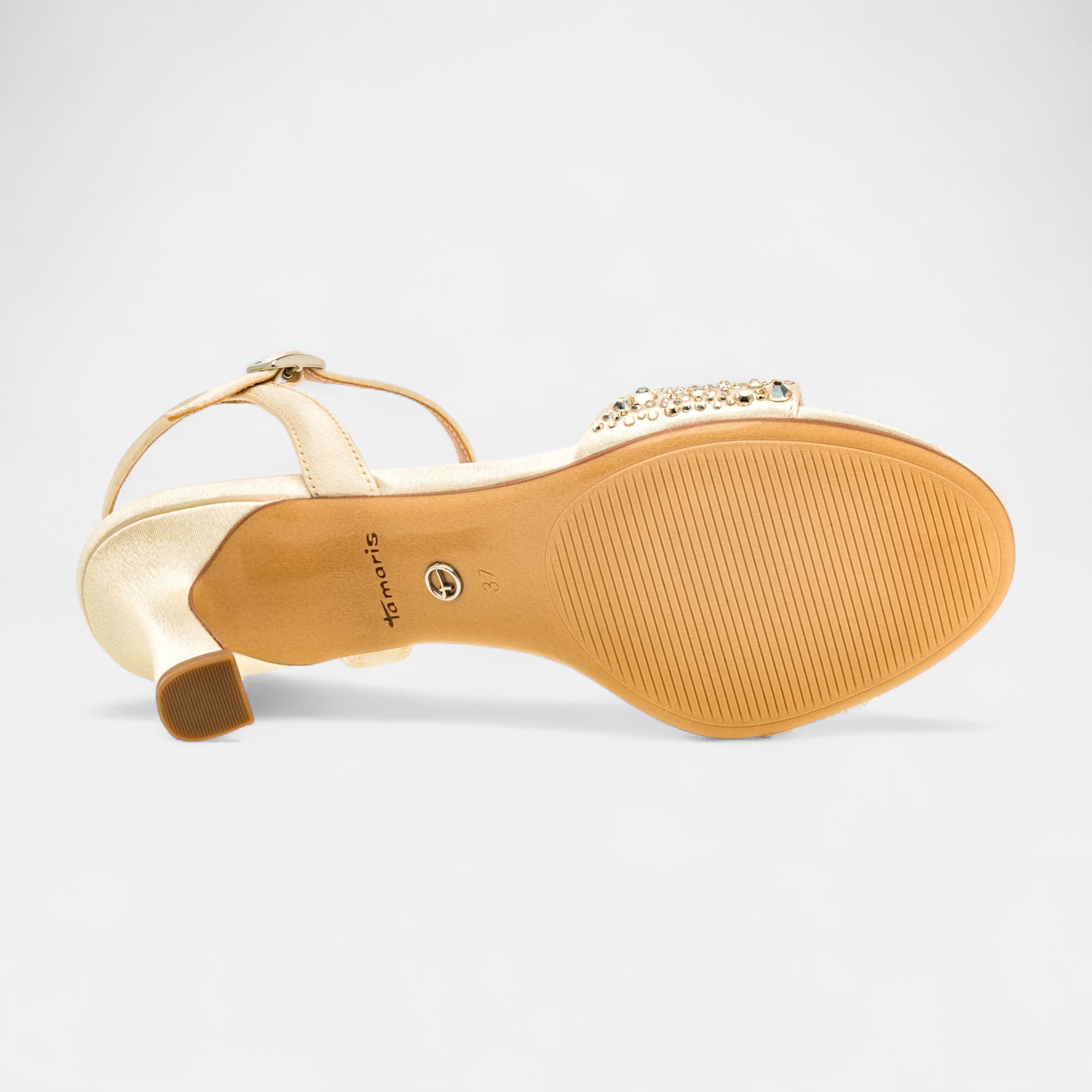 Nu-pieds à talon Femme beige